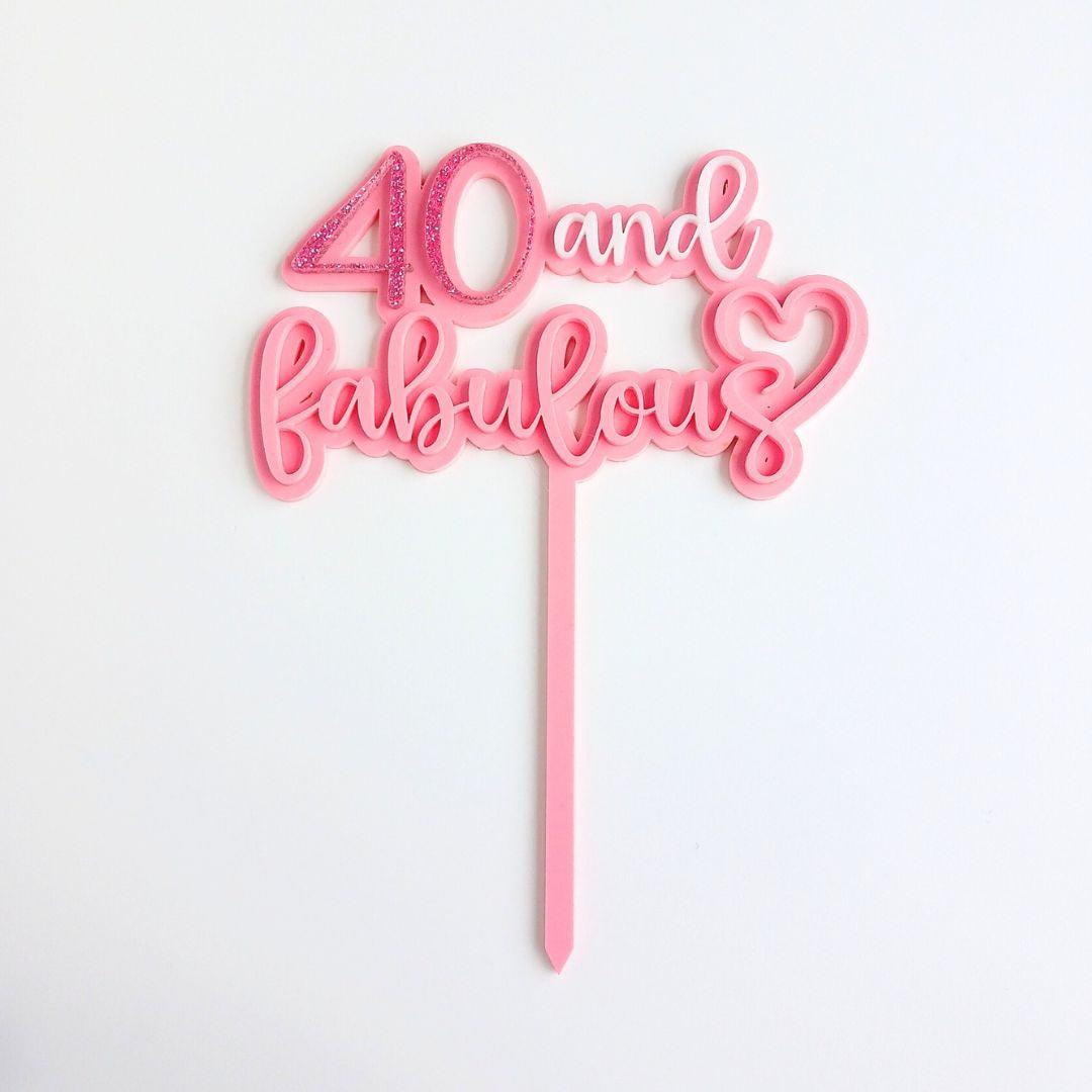 Double Layered 40 and Fabulous - Intricate Laser Design