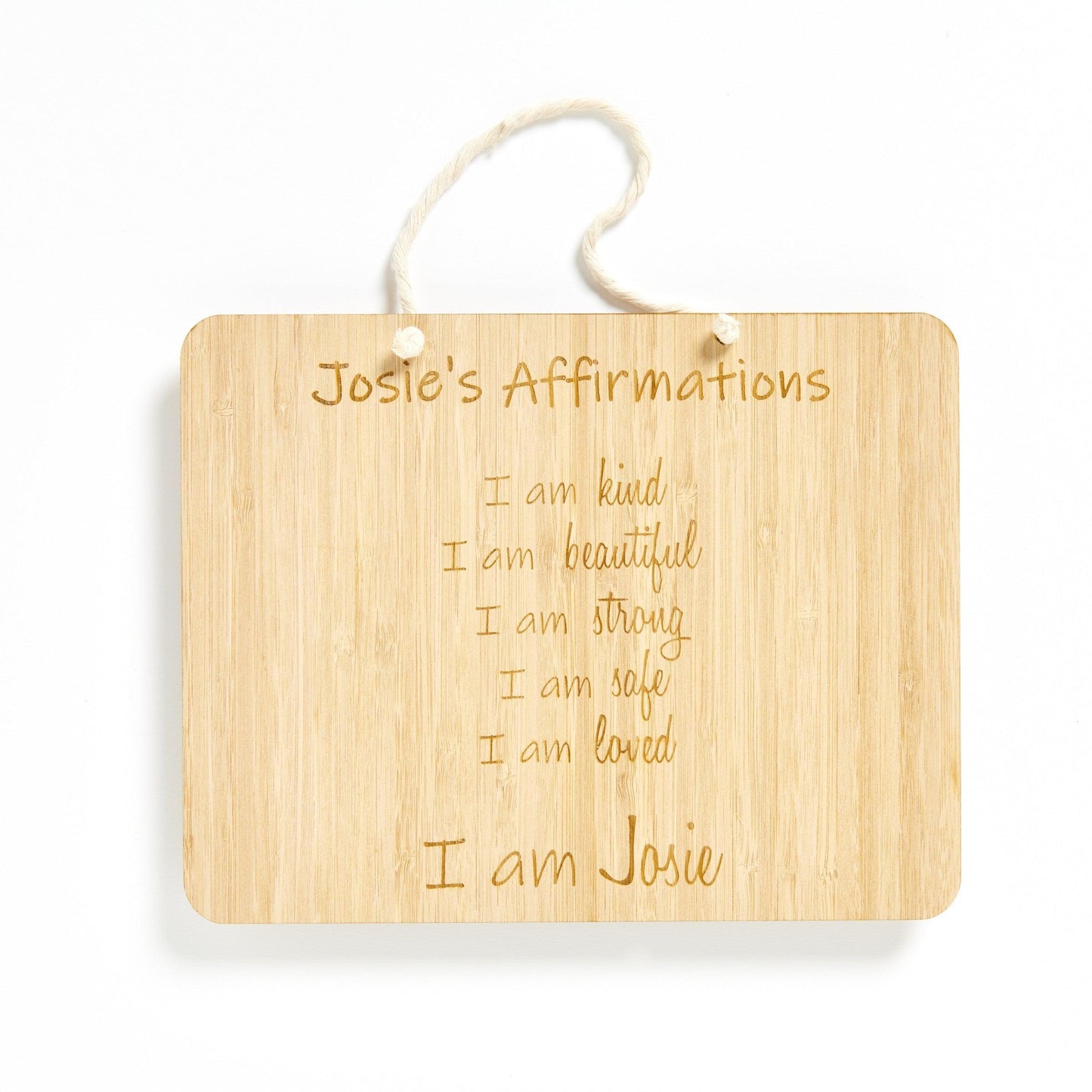 Personalised Affirmation Sign - Intricate Laser Design