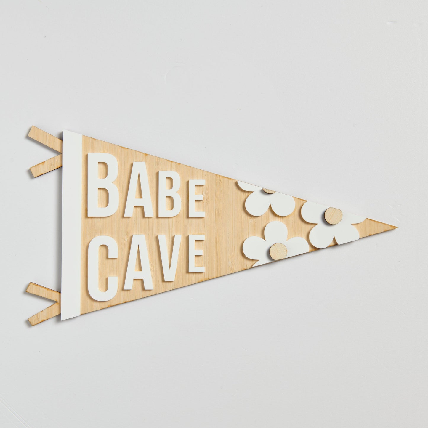 Babe Cave Pennant Sign - Intricate Laser Design