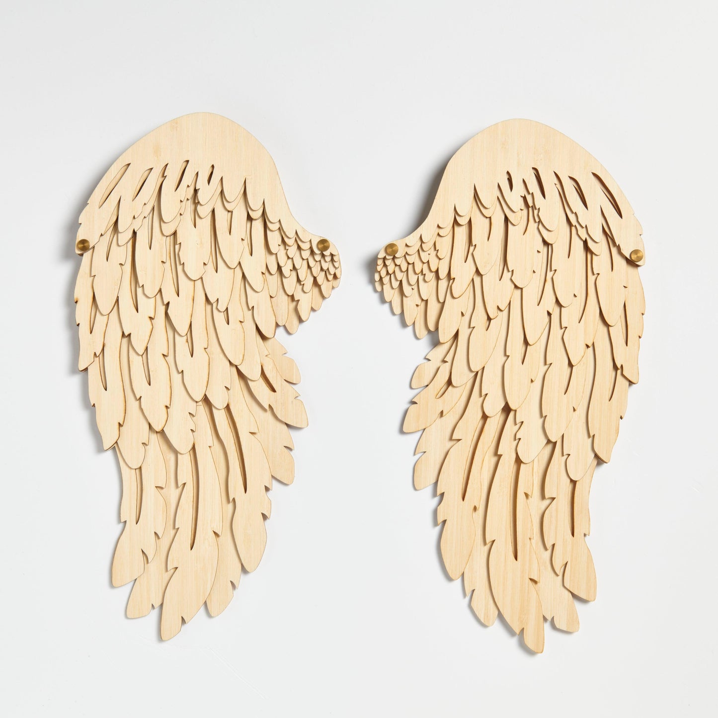 Layered Angel Wings - Intricate Laser Design