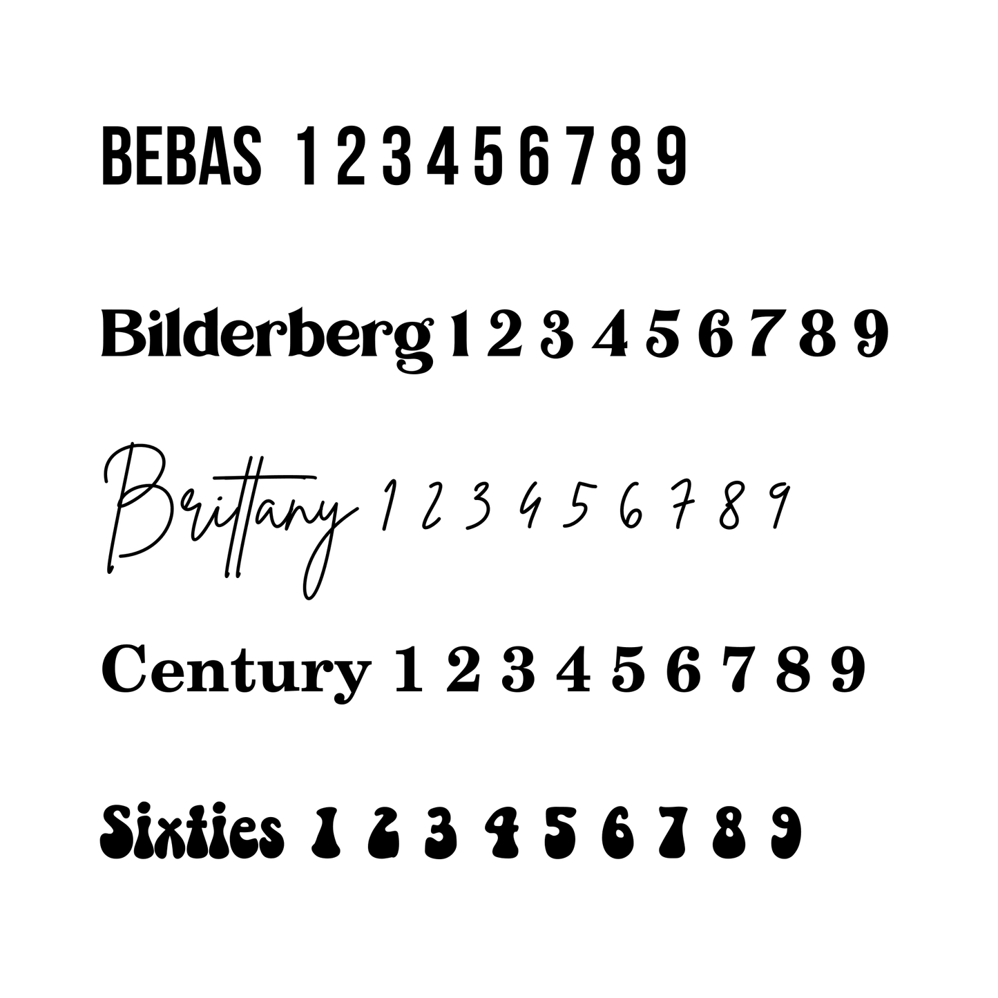 Number Toppers - Intricate Laser Design - style for numbers.