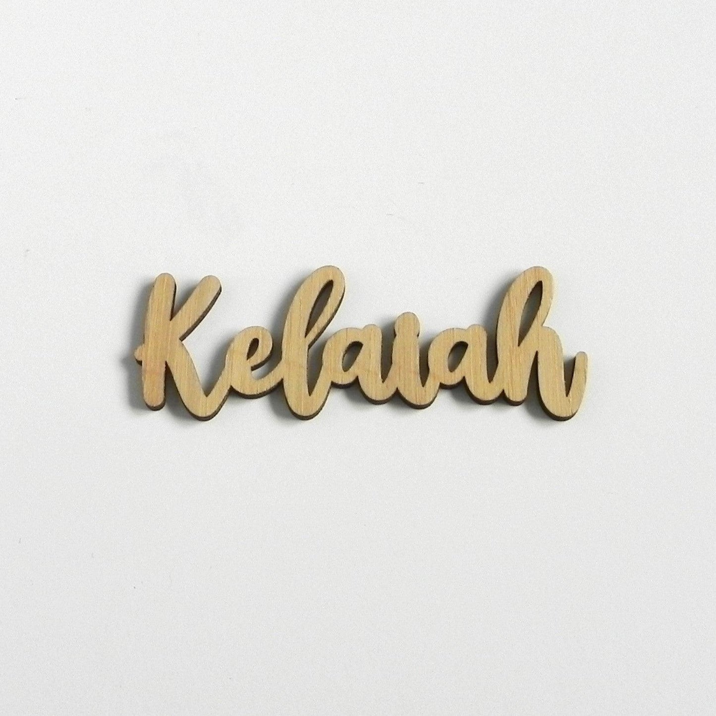 Custom Bamboo Name Plaque - Intricate Laser Design