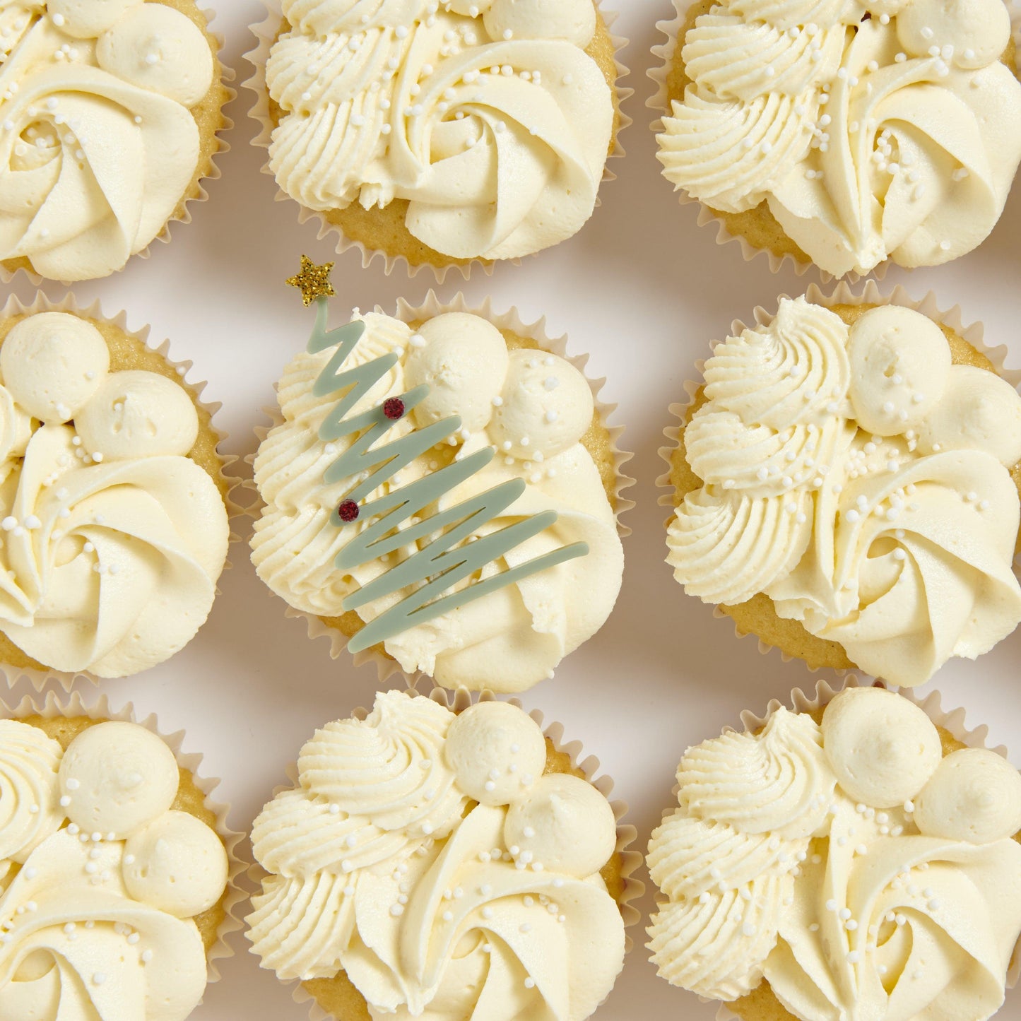 Image of our Deluxe Christmas Tree Cupcake Charm
