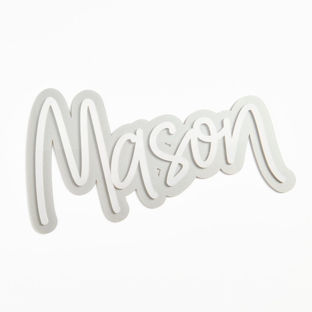 Backed Wall Name - Intricate Laser Design