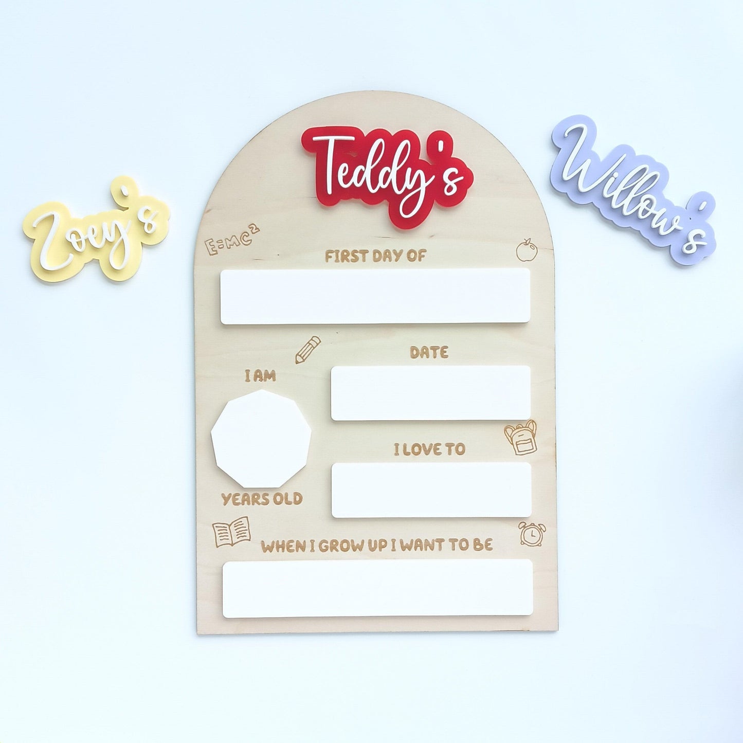 First Day Of Sign - Intricate Laser Design