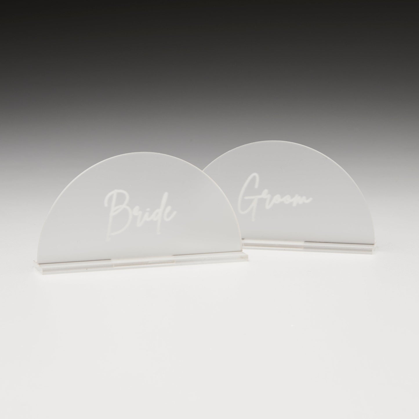 Frosted Arched Mini Place Settings (Set of 5) - Intricate Laser Design