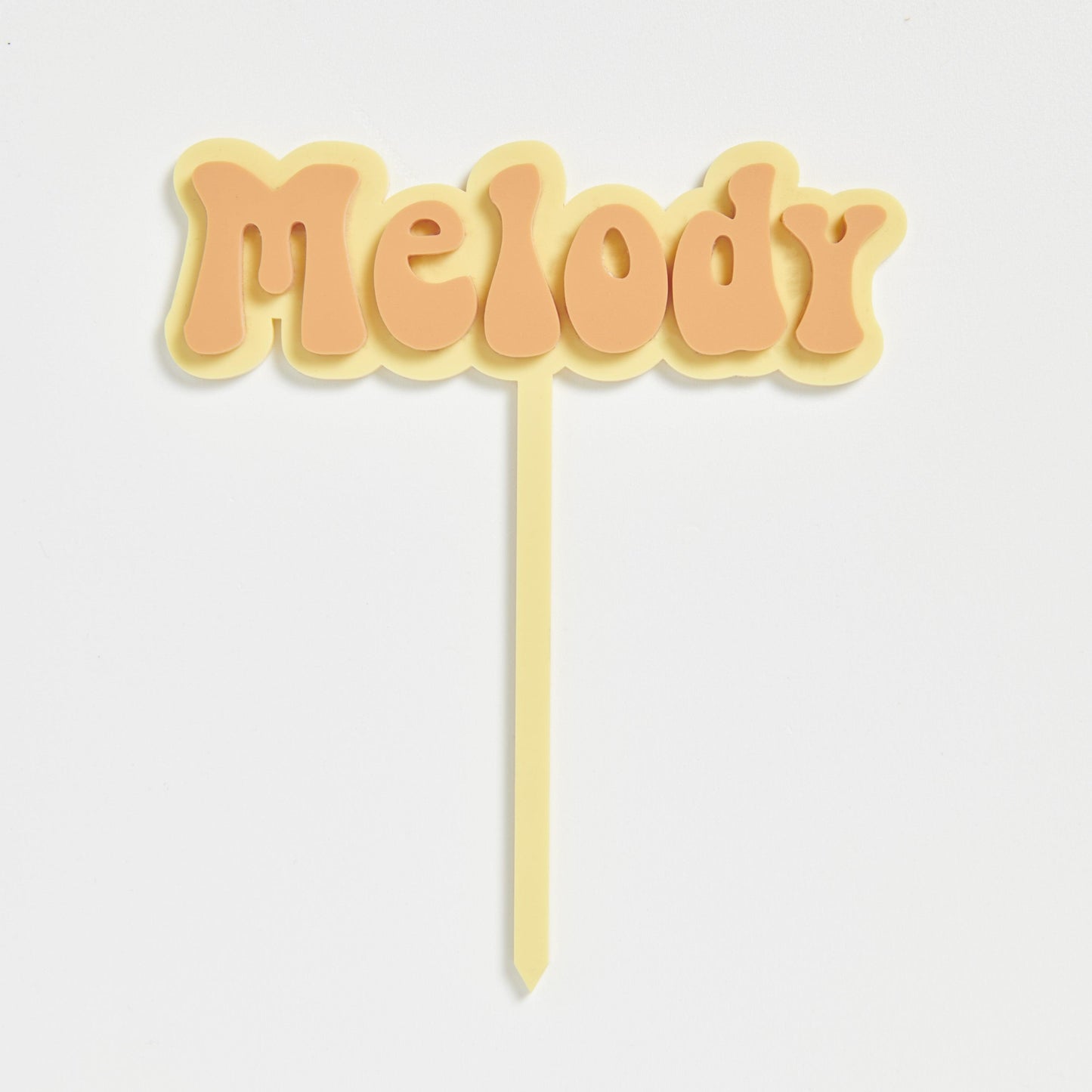 Custom Double Layer Acrylic Name Topper - Intricate Laser Design