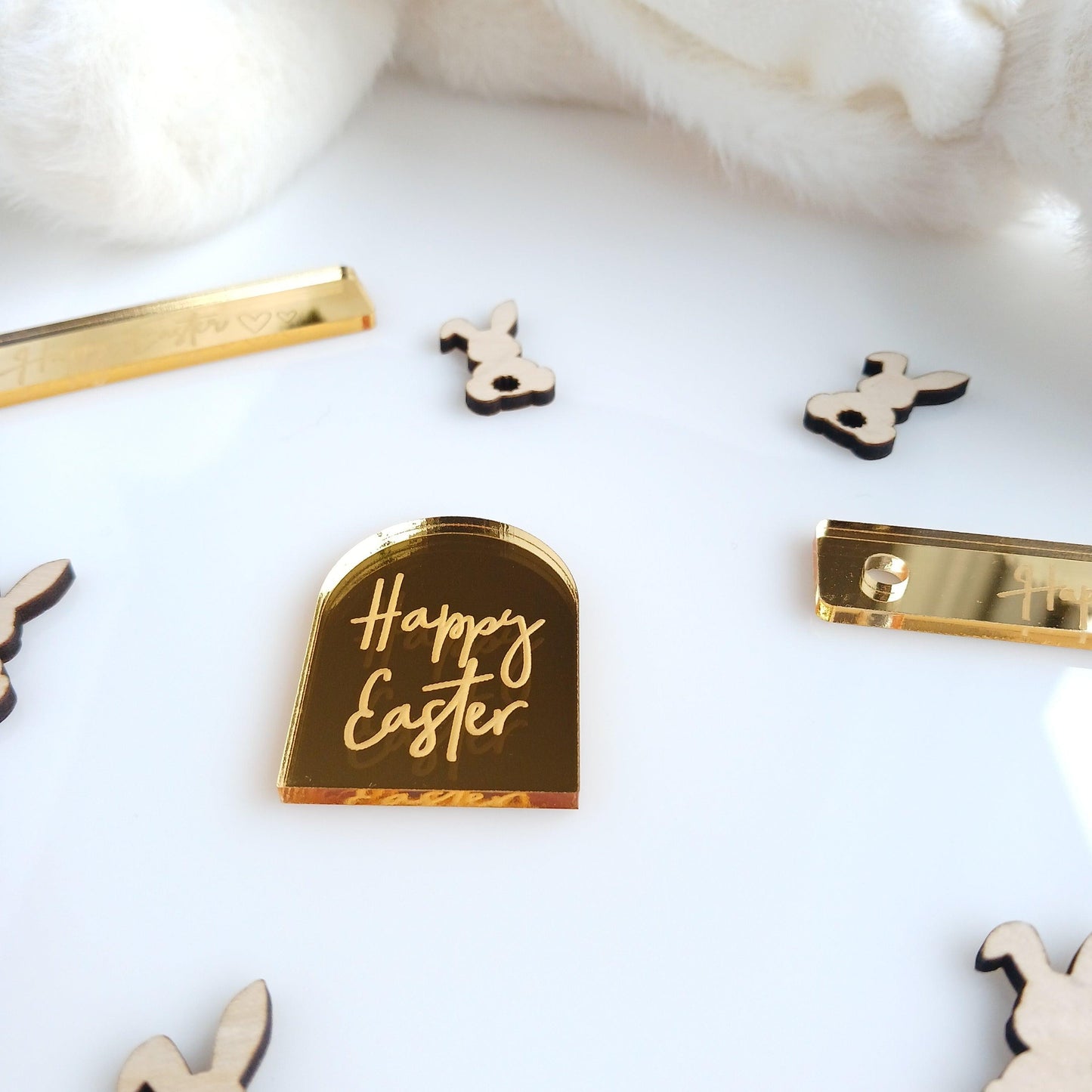 Happy Easter Bling - Intricate Laser Design - closeup