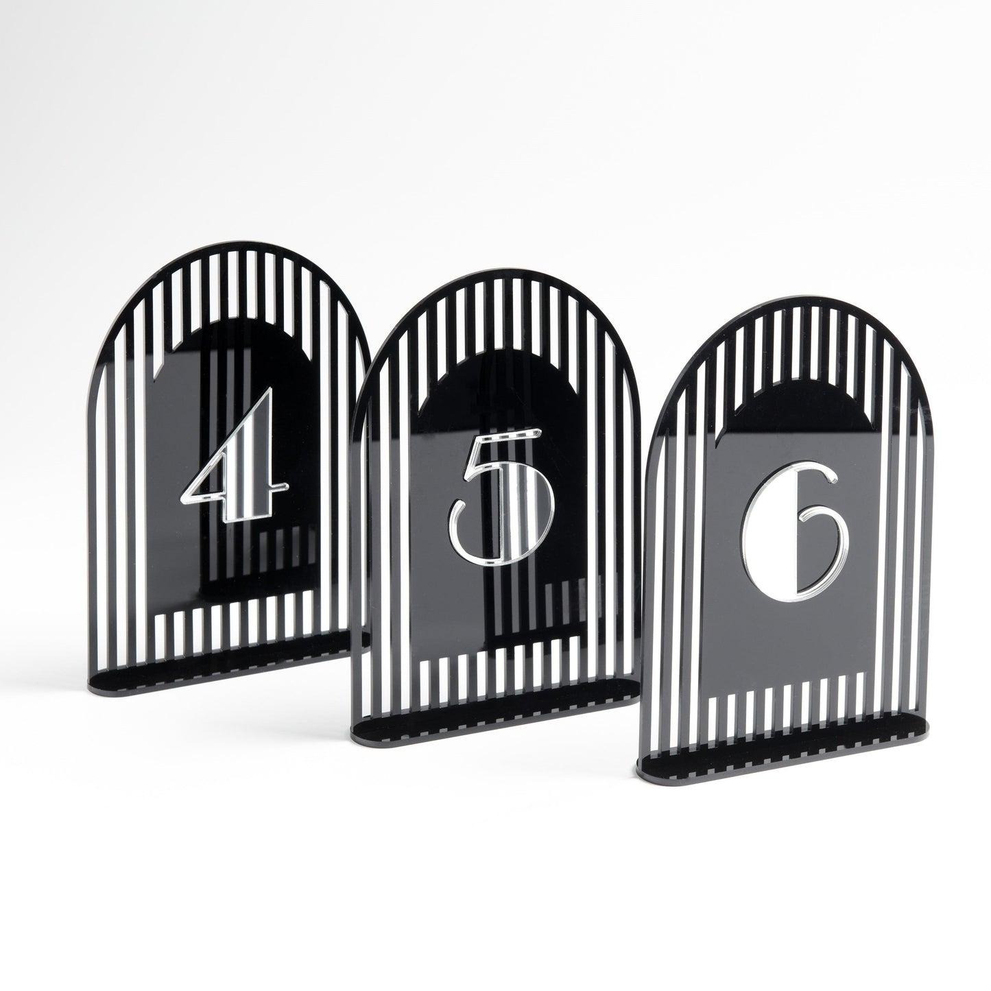 Mid Century Table Numbers - Intricate Laser Design