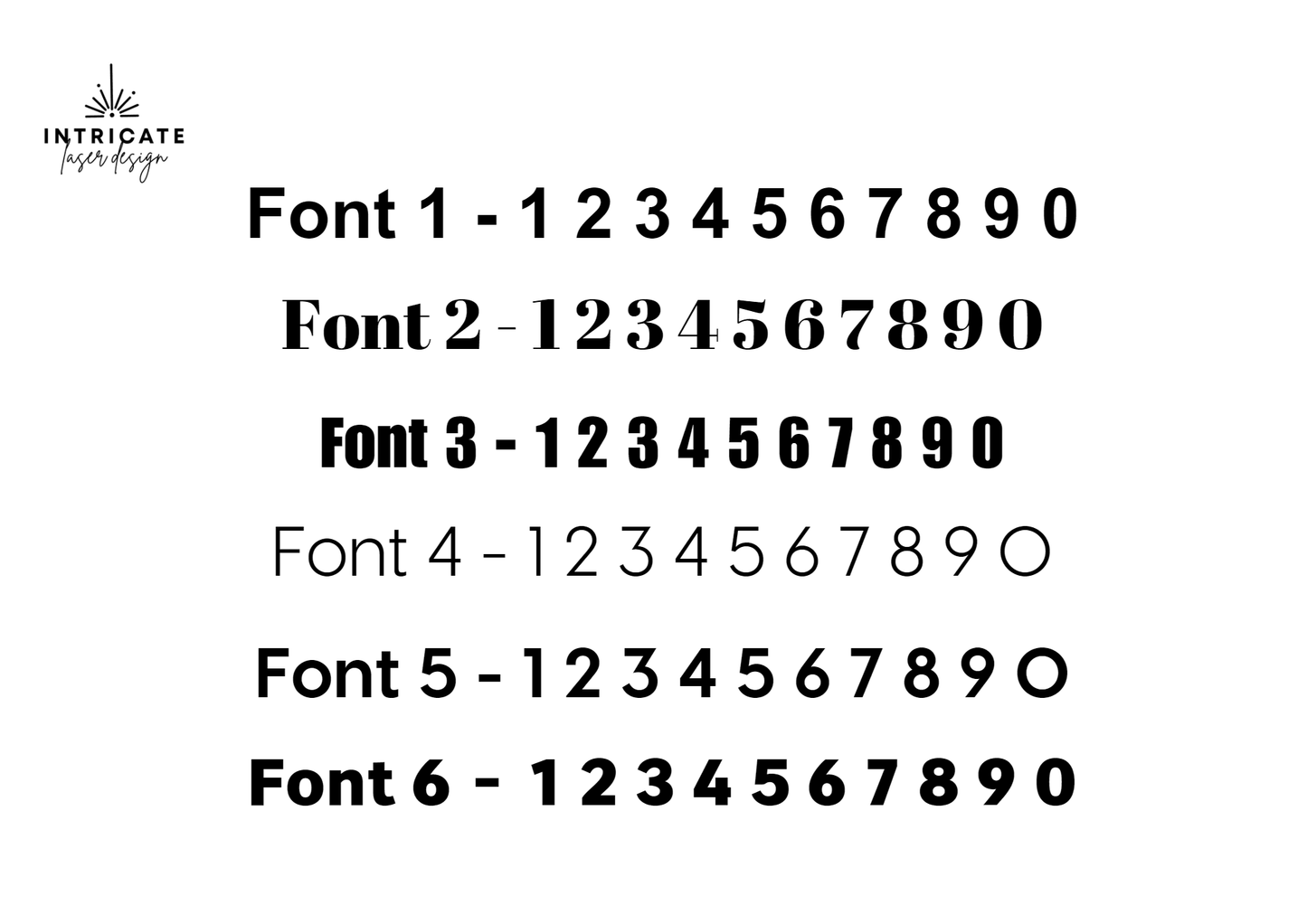Floating Numbers - Intricate Laser Design - floating number font styles.