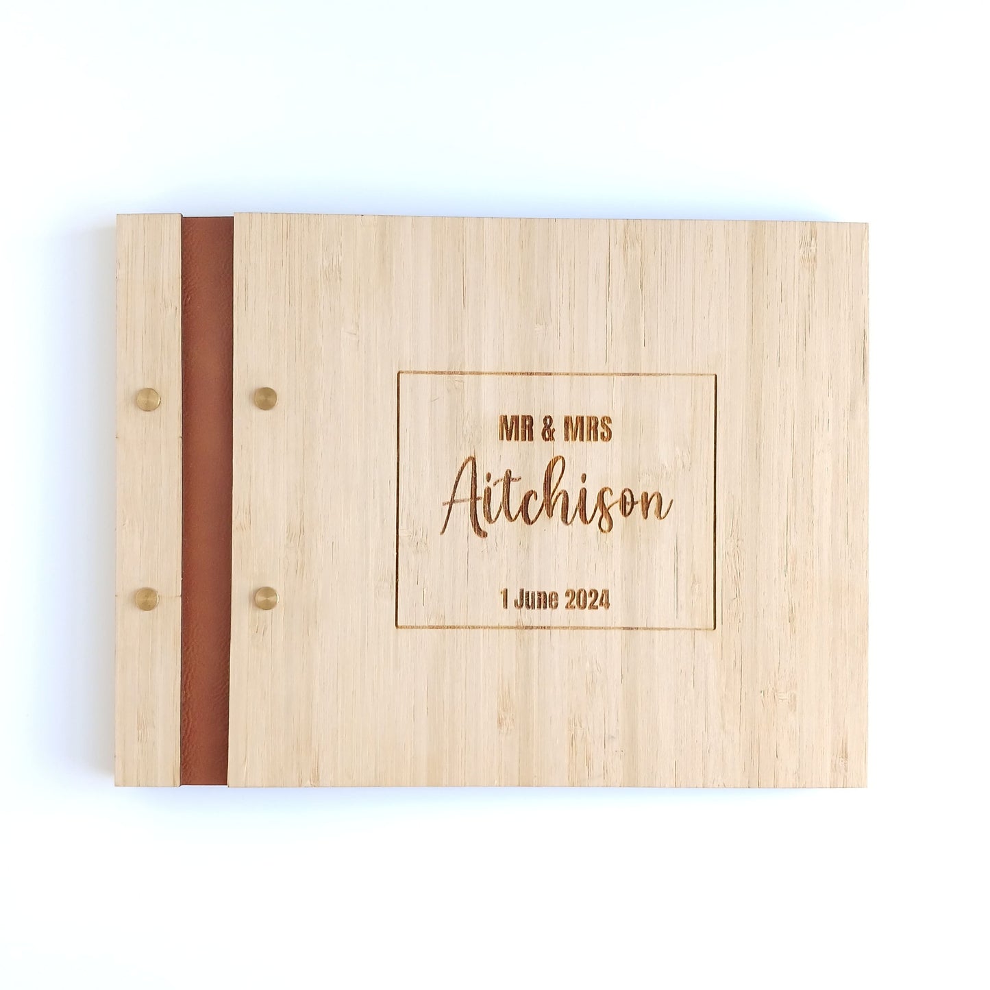 Bamboo Photo Album - Intricate Laser Design