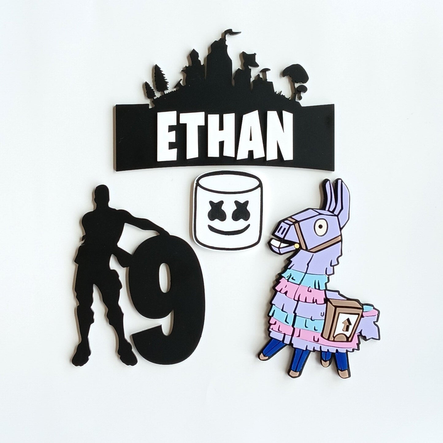 Pinata Cake Topper Set - Intricate Laser Design