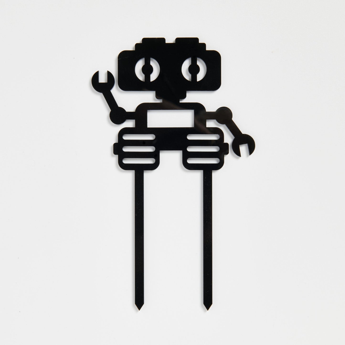 Personalised Robot Cake Topper - Intricate Laser Design