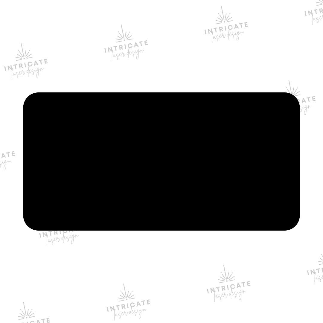 Rounded Corner Rectangle Acrylic Blank - Intricate Laser Design