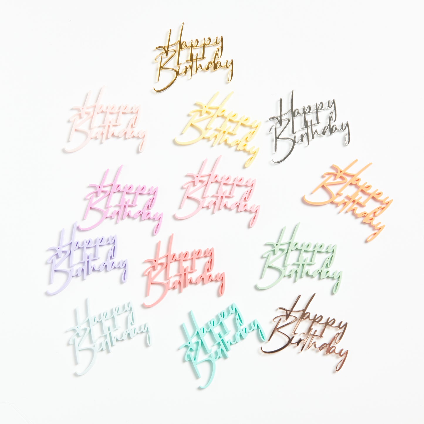 Product Photo of our Happy Birthday cake plaques.