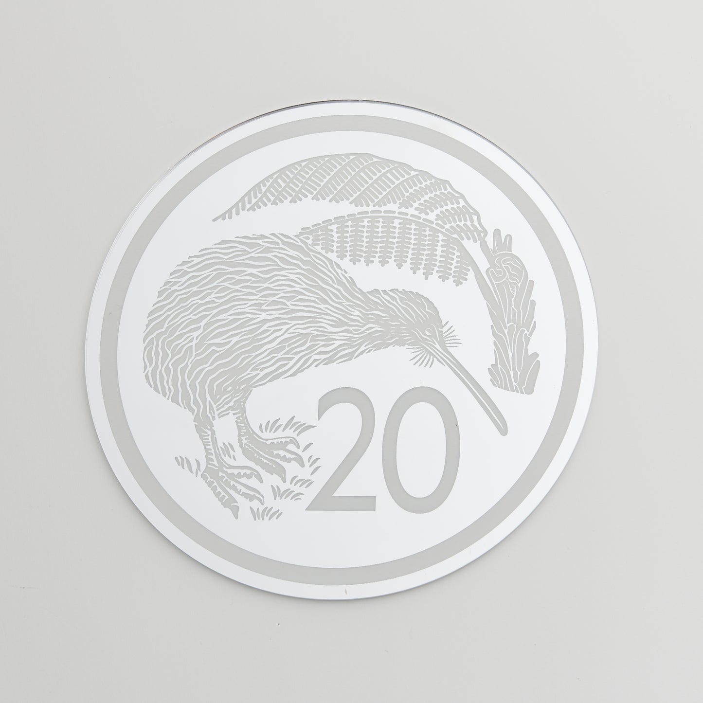 NZ 20 Cent Coin Mirror