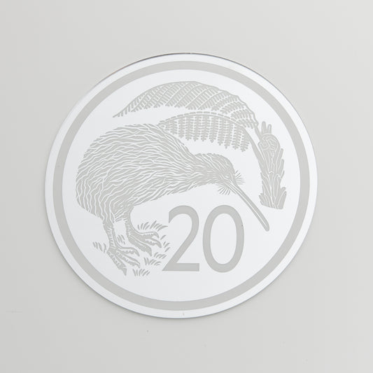 NZ 20 Cent Coin Mirror