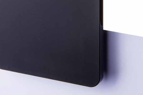 Material photo of black matte acrylic