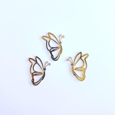 Golden Butterflies - Set of 6 - Intricate Laser Design