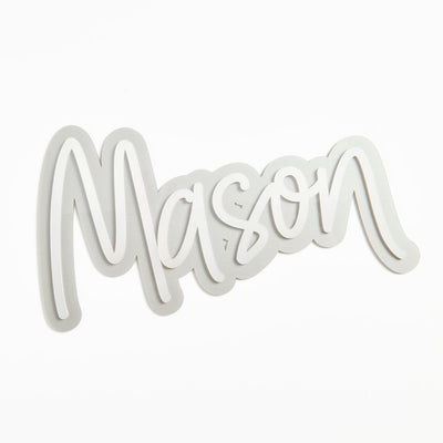 Backed Wall Name - Intricate Laser Design