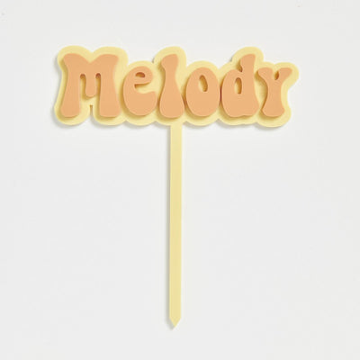 Custom Double Layer Acrylic Name Topper - Intricate Laser Design