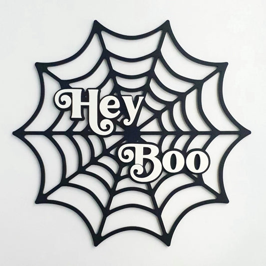 Hey Boo Halloween Door Sign