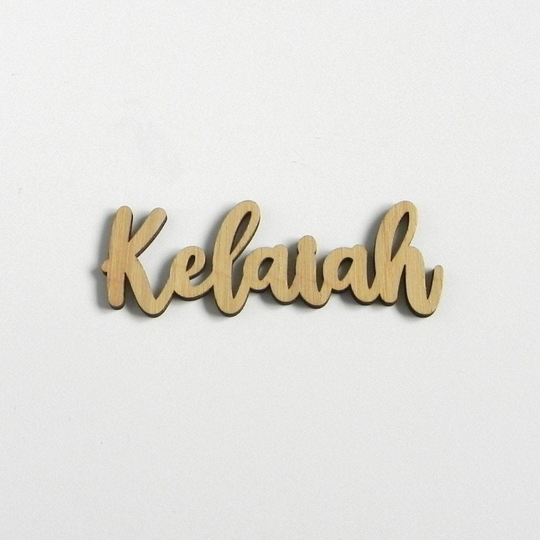 Custom Bamboo Name Plaque - Intricate Laser Design