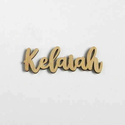 Custom Bamboo Name Plaque - Intricate Laser Design