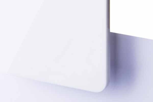 Material photo of gloss white acrylic