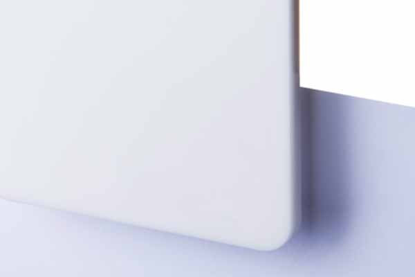 Material photo of white matte acrylic